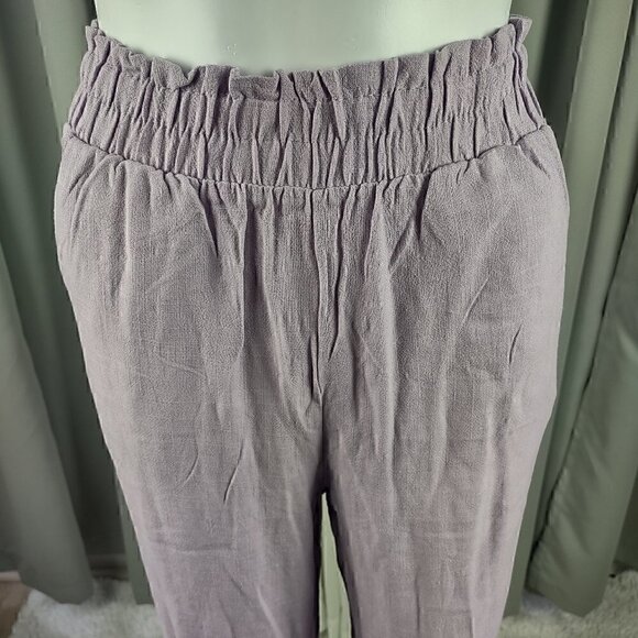 Ninexis Womens Lavender Cotton Linen Elastic Waist Lounge Pants Size Small (NWT) - Picture 2 of 10